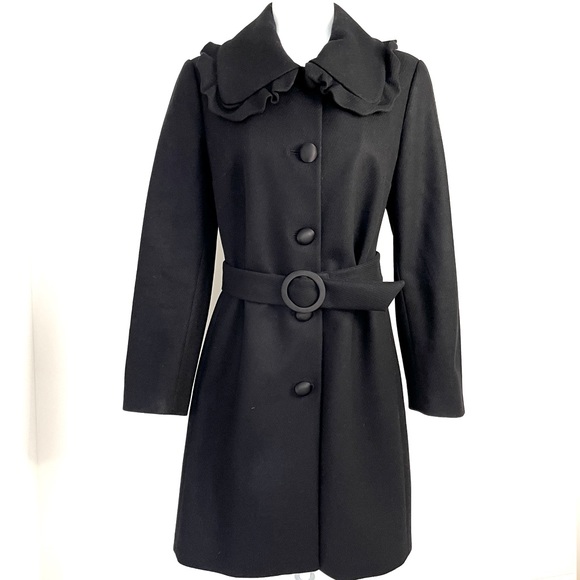 Moschino Jackets & Blazers - NWT Moschino Black Wool Blend Belted Dress Coat (Authentic)